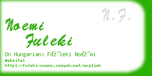 noemi fuleki business card